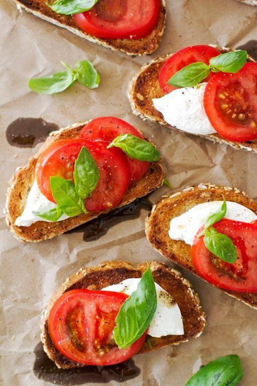 Caprese Open Faced Sandwich