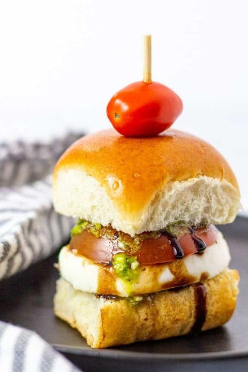 Caprese Sliders with Balsamic Glaze