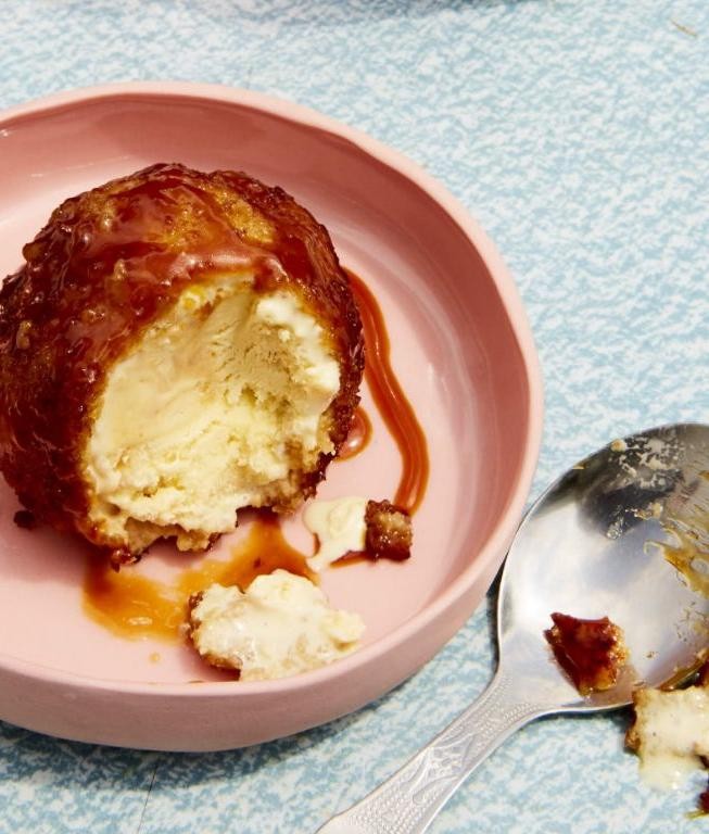 Caramel Drizzle Fried Ice Cream