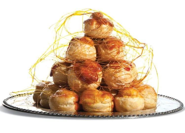 Caramel Glazed Croque en Bouche