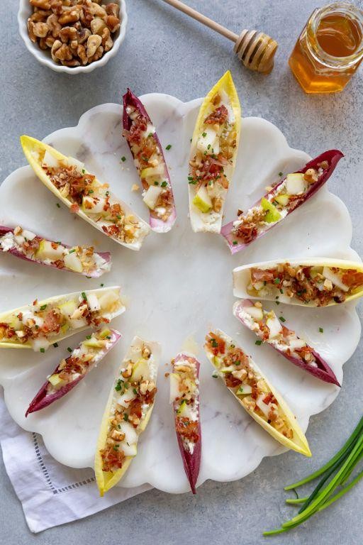 Caramelized Belgian Endive with Goat Cheese