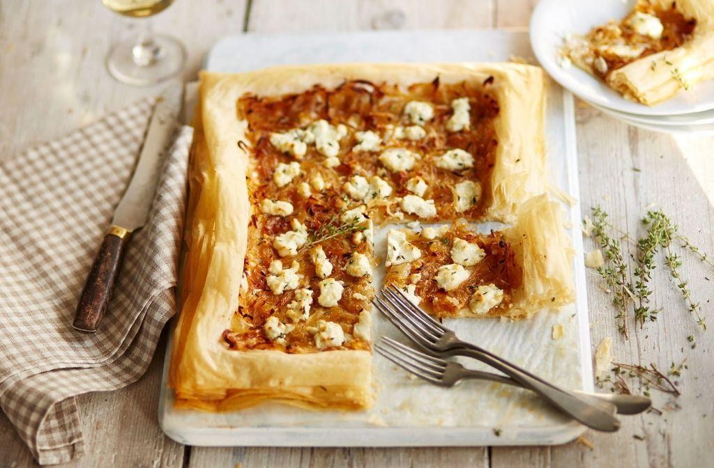 Caramelized Onion and Goat Cheese Filo Pasty