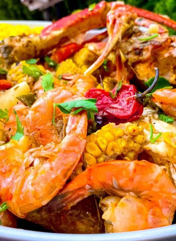 Caribbean Jerk Seafood Steamer Pot