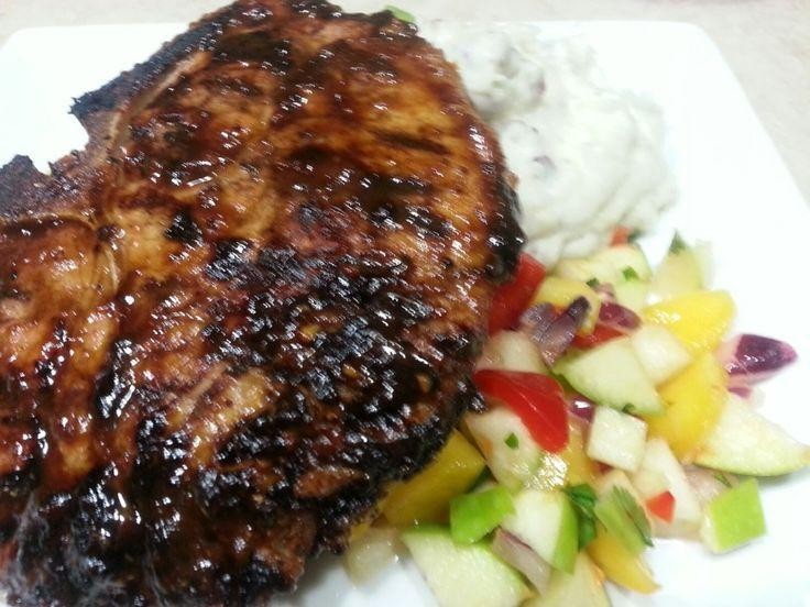 Caribbean Style Bahama Breeze Grilled Pork Chops