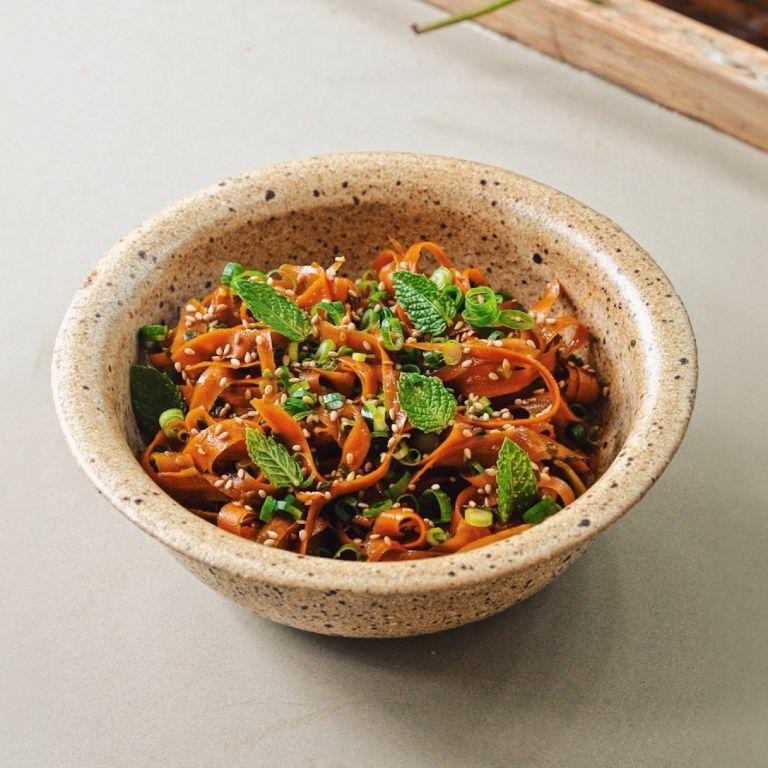 Carrot Noodles with Ginger Soy Glaze
