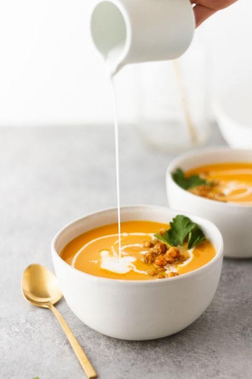 Carrot Soup with Ginger and Coconut Milk
