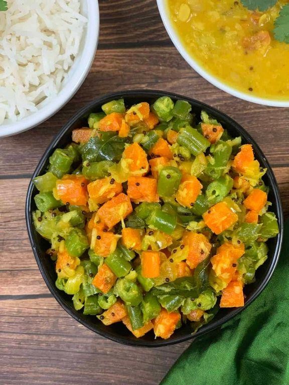 Carrot and Beans Poori Masala