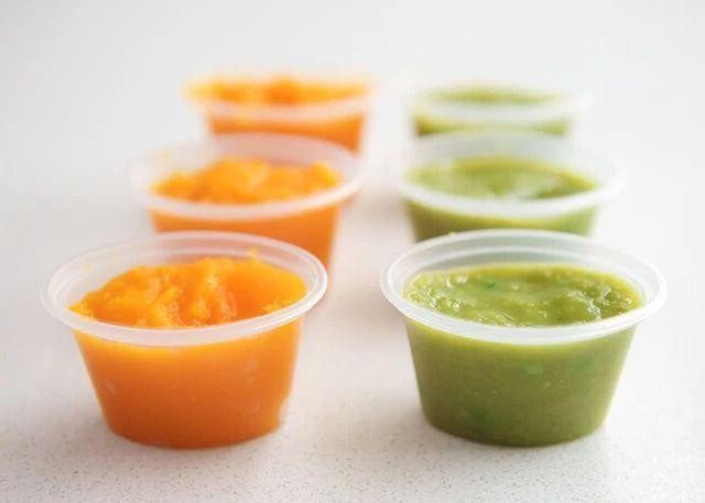 Carrot and Pea Puree