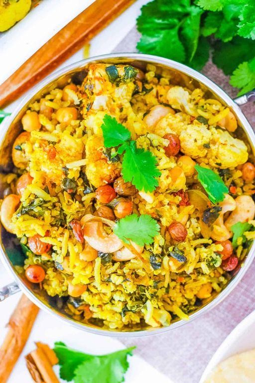 Cauliflower Biryani with Saffron and Cashews