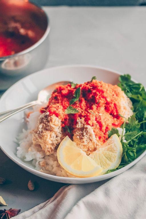 Cauliflower Rice with Indian Red Chili Paste