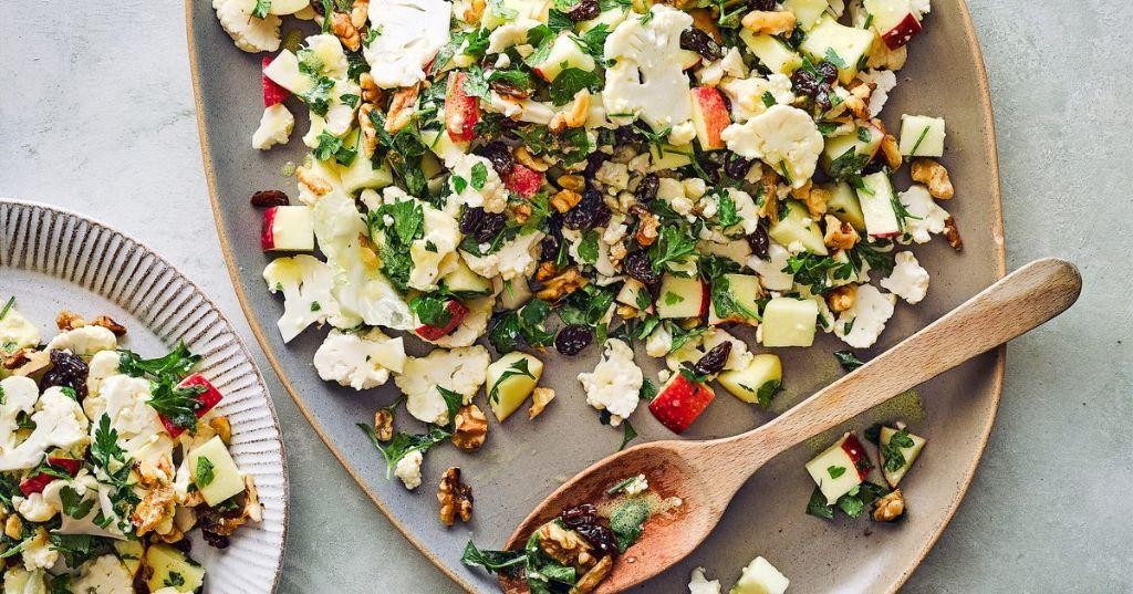 Cauliflower Salad with Apples and Walnuts
