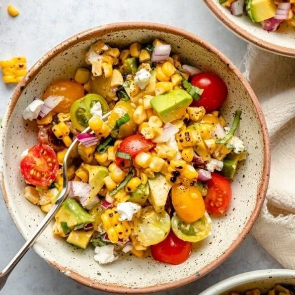Cauliflower Salad with Grilled Corn and Avocado