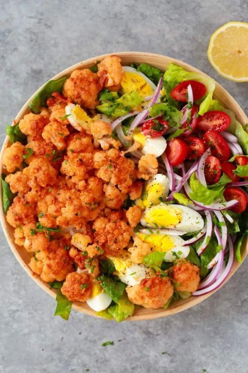 Cauliflower Salad with Sun-Dried Tomatoes and Basil