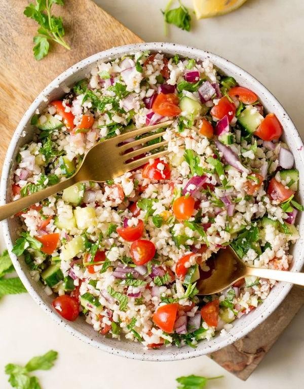 Cauliflower Tabouleh Salad with Fresh Herbs