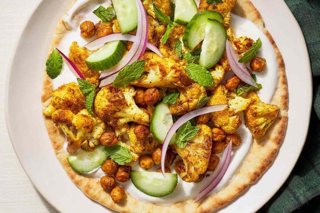 Cauliflower and Chickpea Shawarma Wraps