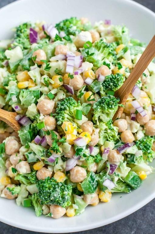 Cauliflower and Kale Salad with Creamy Avocado Dressing