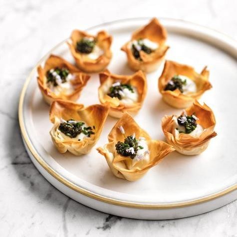 Caviar and Goat Cheese Phyllo Cups