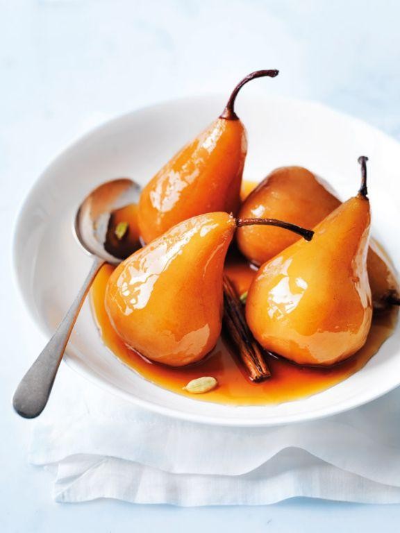 Chai Tea Poached Pears