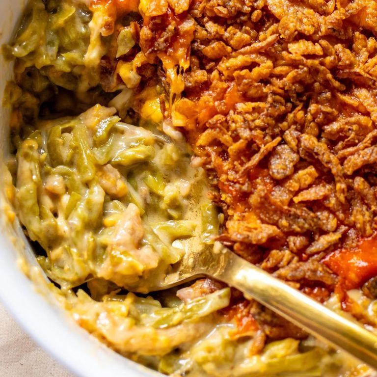 Cheesy Canned Green Bean Casserole