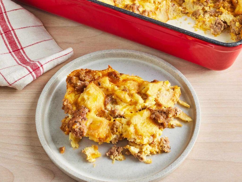 Cheesy Christmas Breakfast Casserole