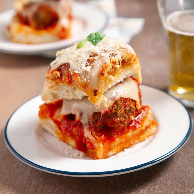 Cheesy Frozen Meatball Sliders
