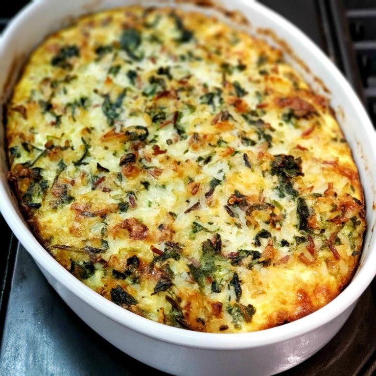 Cheesy Spinach and Rice Casserole