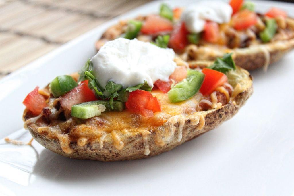 Cheesy Tex Mex Potato Skins