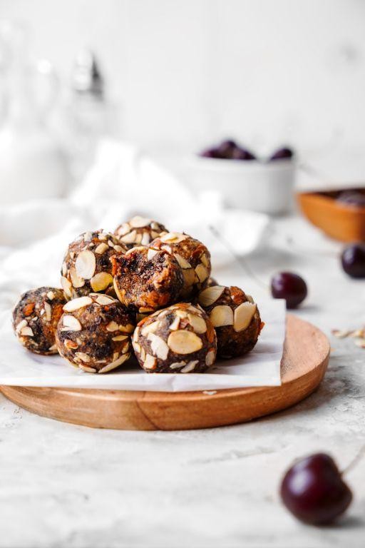 Cherry Almond Chocolate Balls