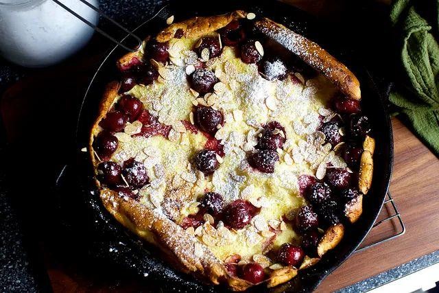 Cherry Almond German Pancake