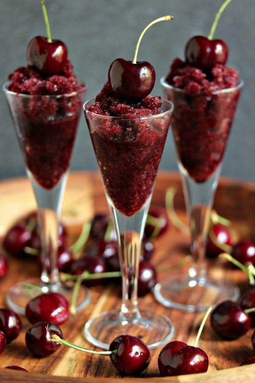 Cherry Almond Granita