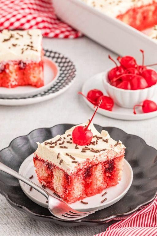Cherry Jello Instant Pudding Cake