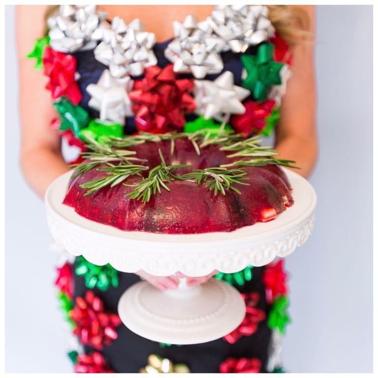 Cherry Vanilla Jello Mold