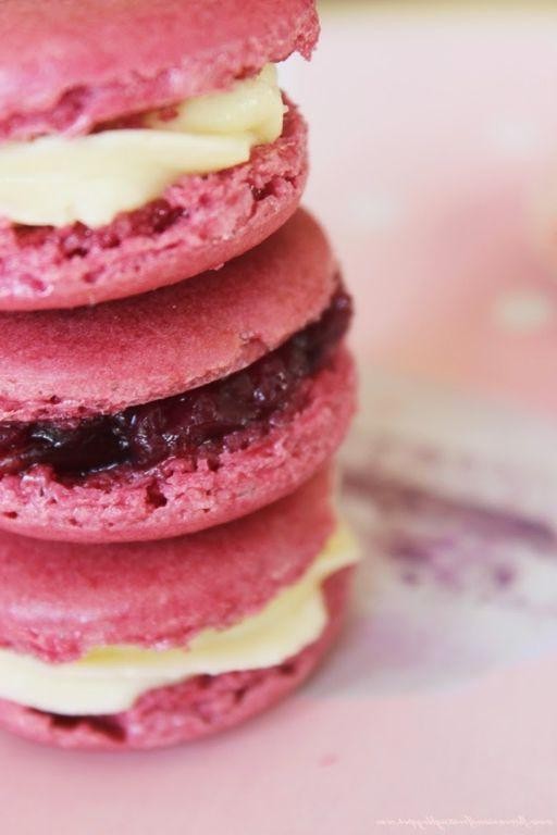 Cherry Vanilla Macaroons