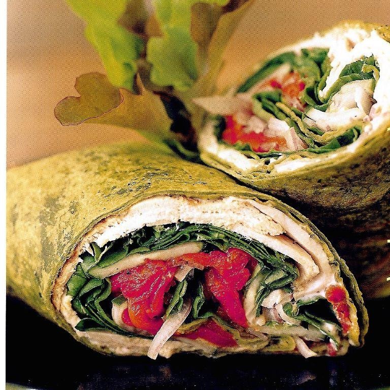 Chicken Artichoke and Feta Cheese Wrap