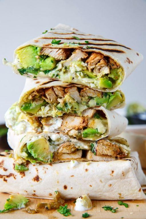 Chicken Avocado Burritos