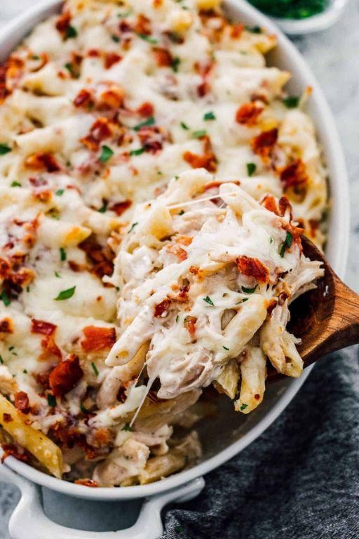 Chicken Bacon Ranch Pasta Bake