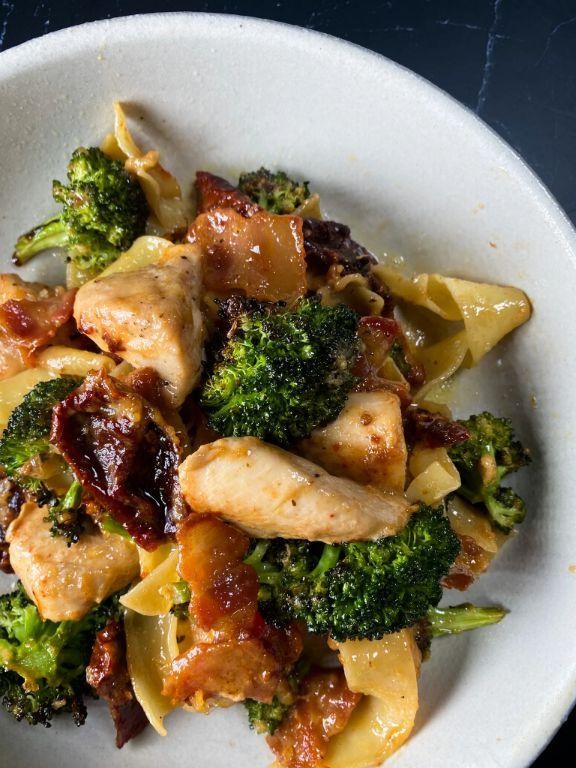Chicken Bacon and Broccoli Stir Fry