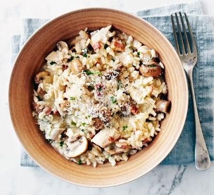 Chicken Bacon and Mushroom Risotto