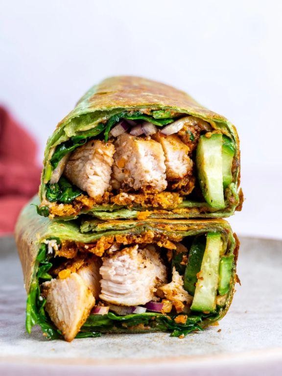 Chicken Breast Wraps with Hummus