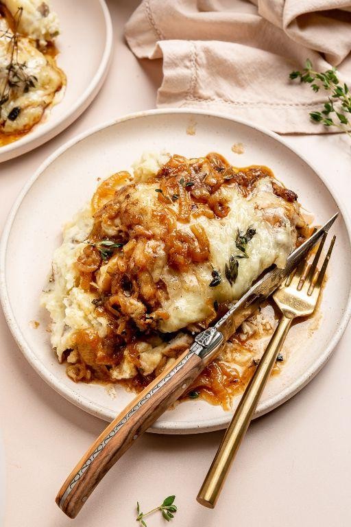 Chicken Breast and Potato Bake with Caramelized Onions