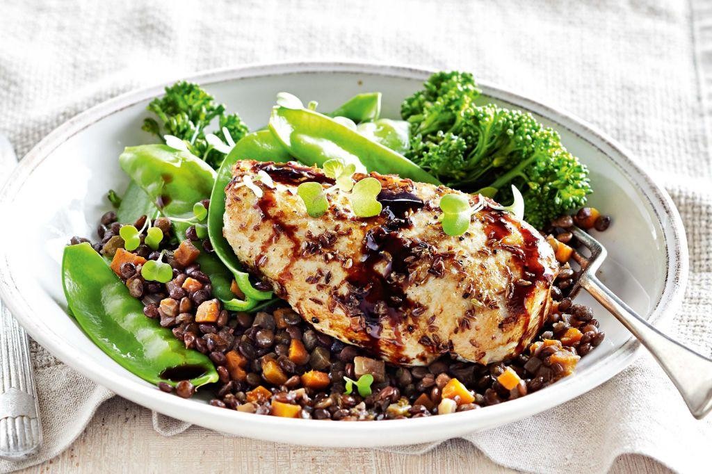Chicken Breast with Lentils