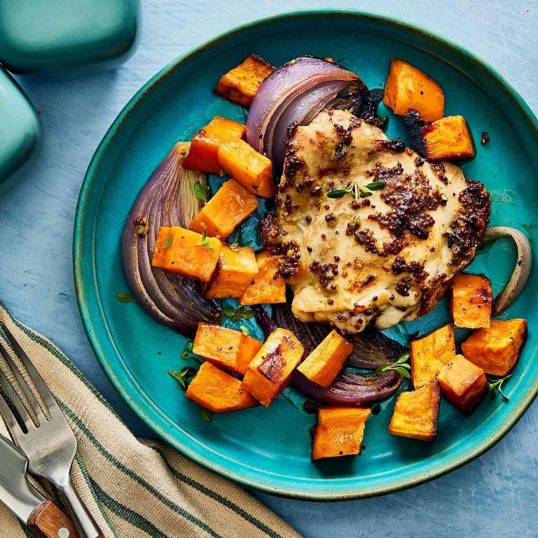 Chicken Breast with Roasted Sweet Potatoes