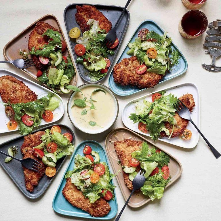 Chicken Milanesa with Lemon Butter Sauce