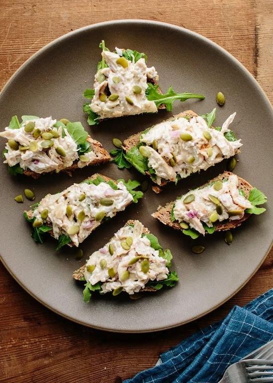 Chicken Salad Open Faced Sandwich