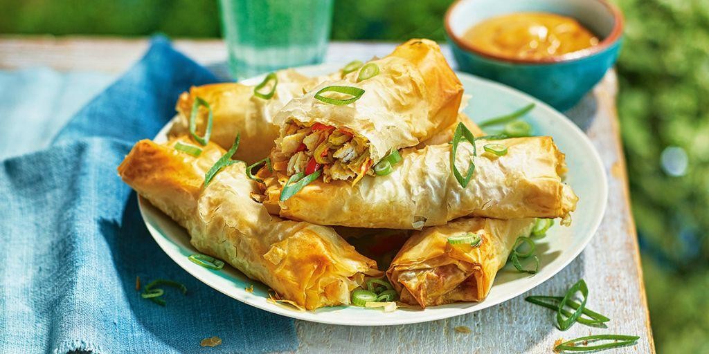 Chicken Satay Spring Rolls