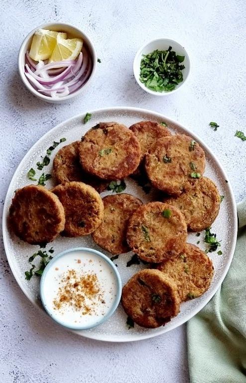 Chicken Shami Kabab with Avocado Dip