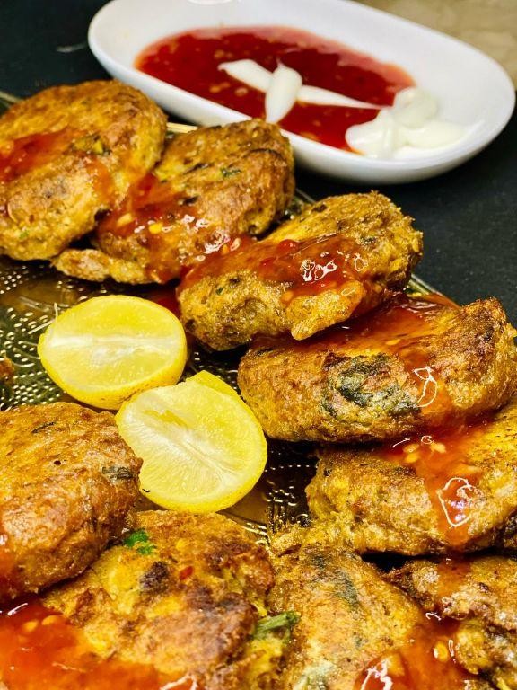 Chicken Shami Kabab with Garlic Mayo