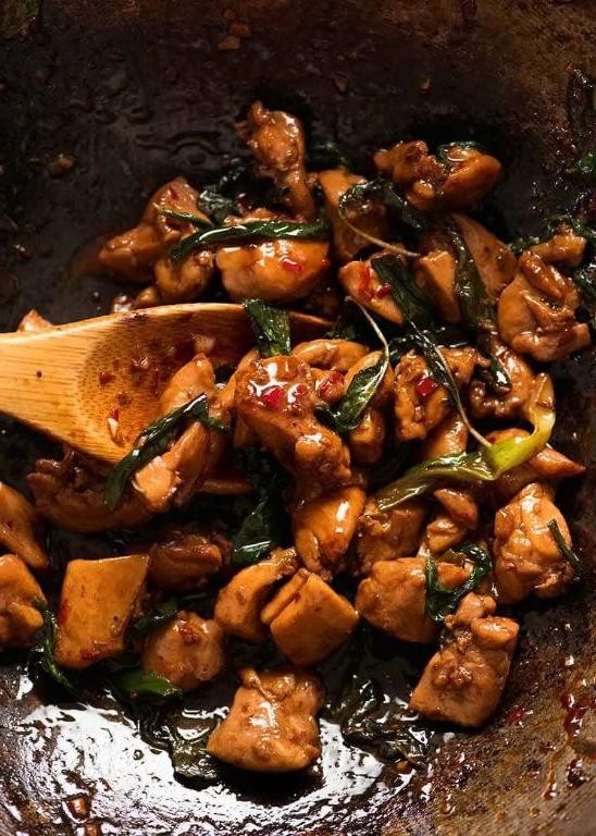 Chicken and Basil Stir Fry