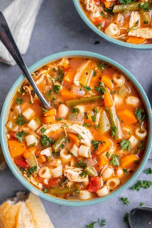 Chicken and Bean Minestrone Soup