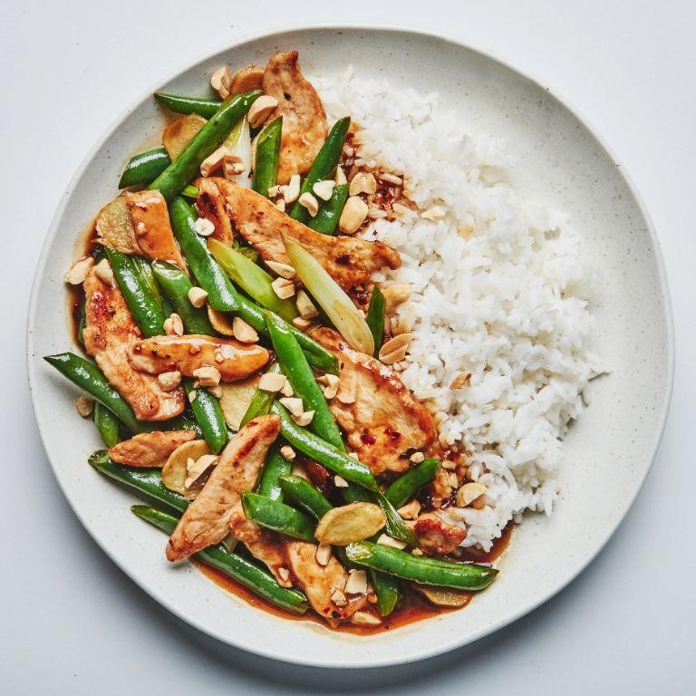 Chicken and Bean Stir-Fry with Vegetables